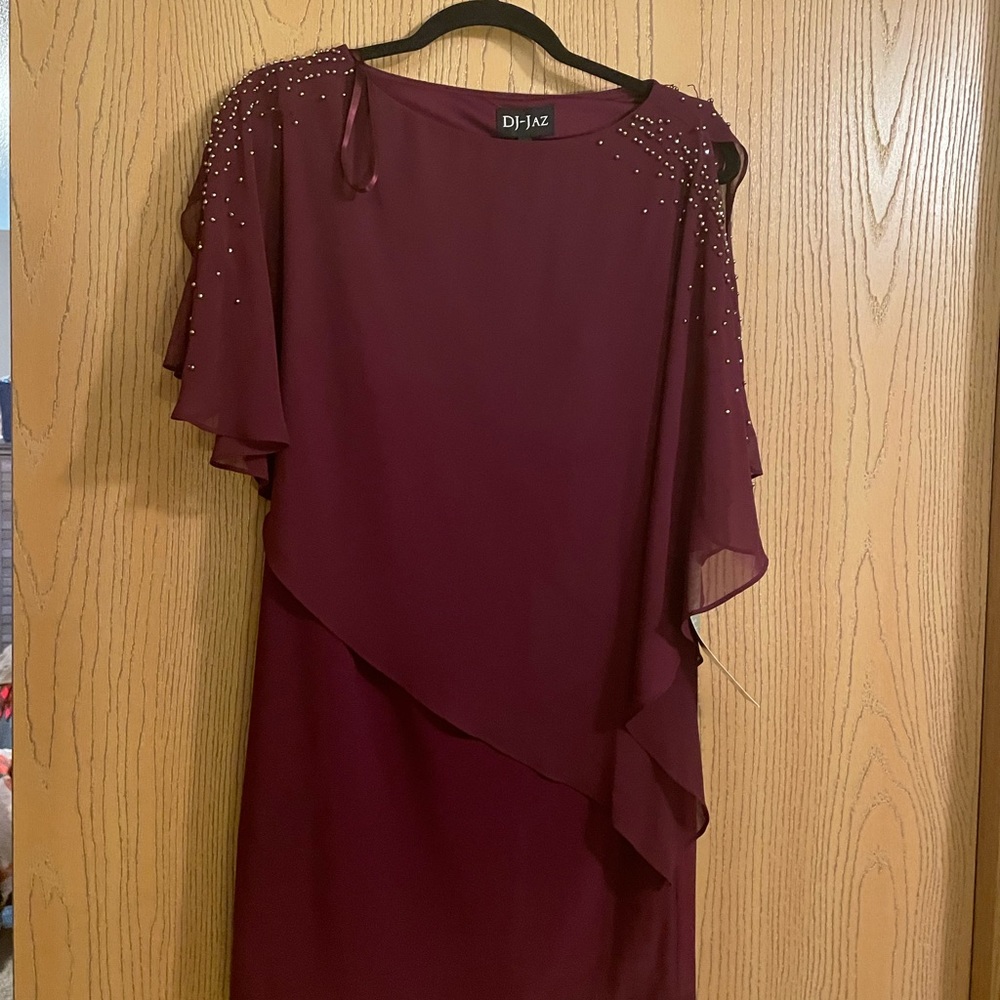 DJ Jaz 3/4 Sleeve Embellished Sheath Dress NEW size 6